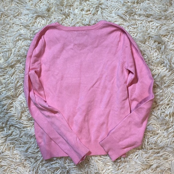 Guess Pink Sequin Logo Sweater - Picture 2 of 4